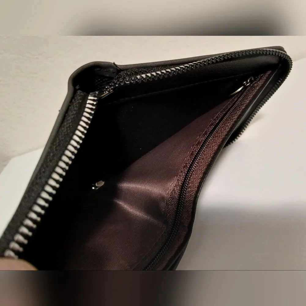 Men's Dizzoris Style Leather Grey‎ Zippered Wallet